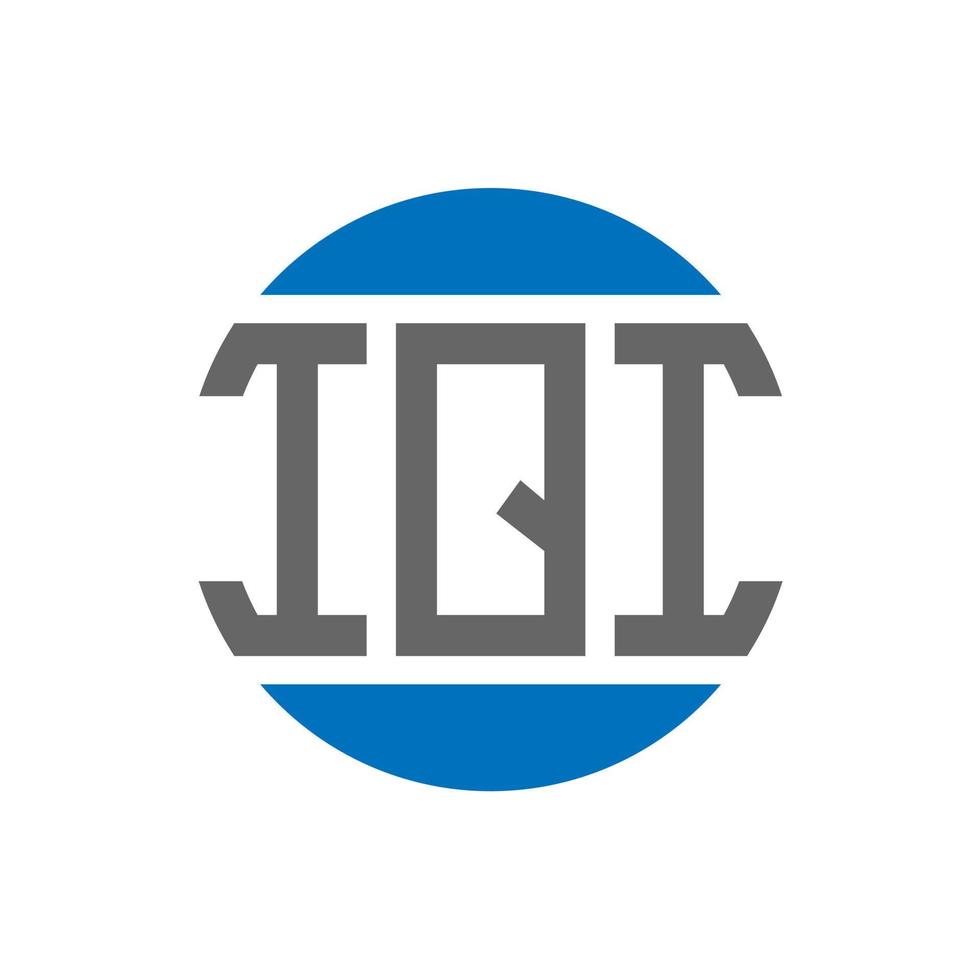 iqi-Brief-Logo-Design auf weißem Hintergrund. iqi kreative Initialen Kreis Logo-Konzept. iqi Briefgestaltung. vektor