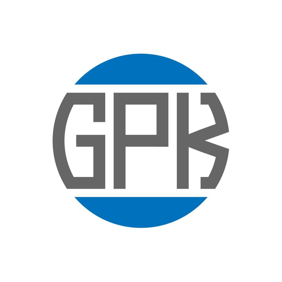 gpk brev logotyp design på vit bakgrund. gpk kreativ initialer cirkel logotyp begrepp. gpk brev design. vektor