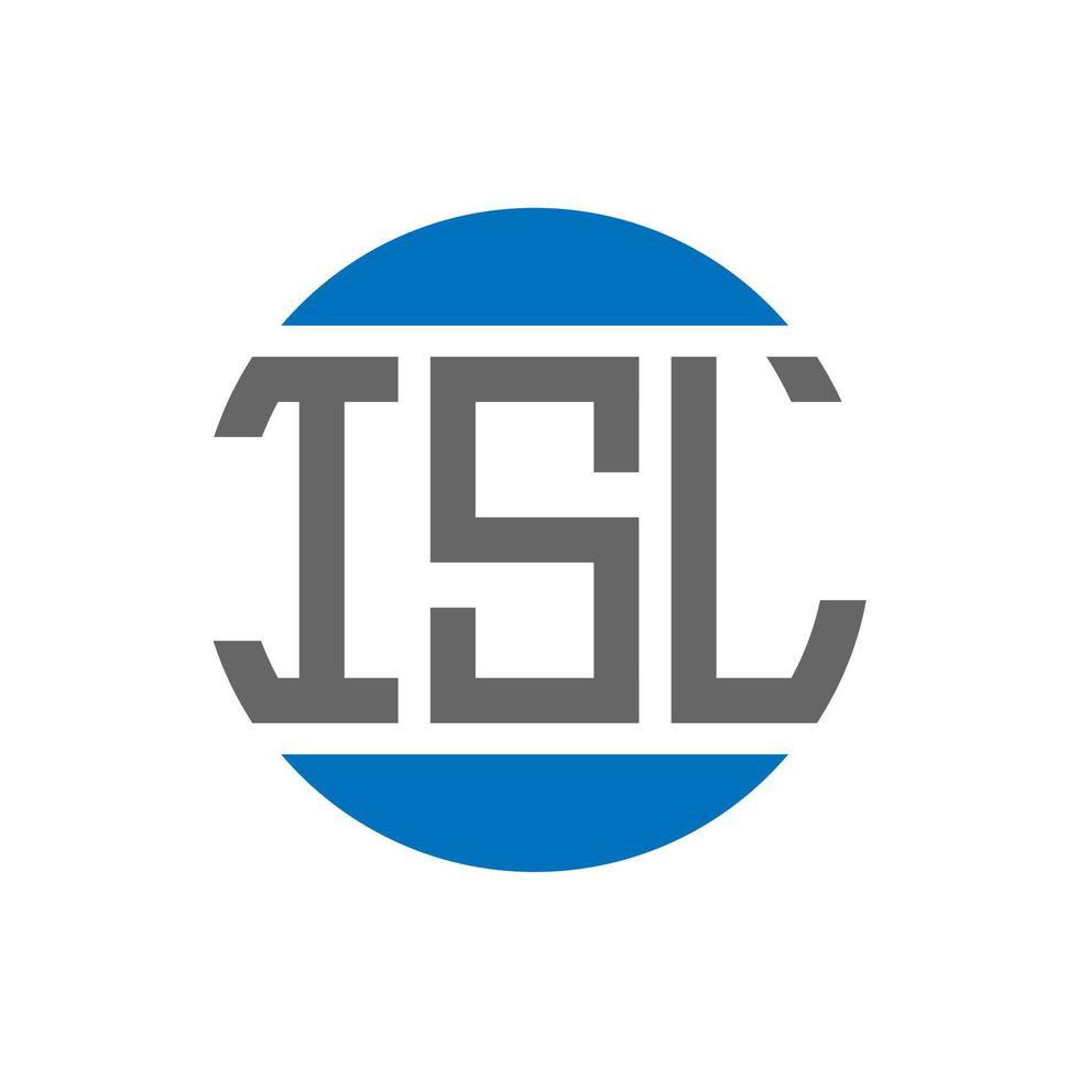 isl-Brief-Logo-Design auf weißem Hintergrund. isl creative initials circle logo-konzept. isl Briefgestaltung. vektor