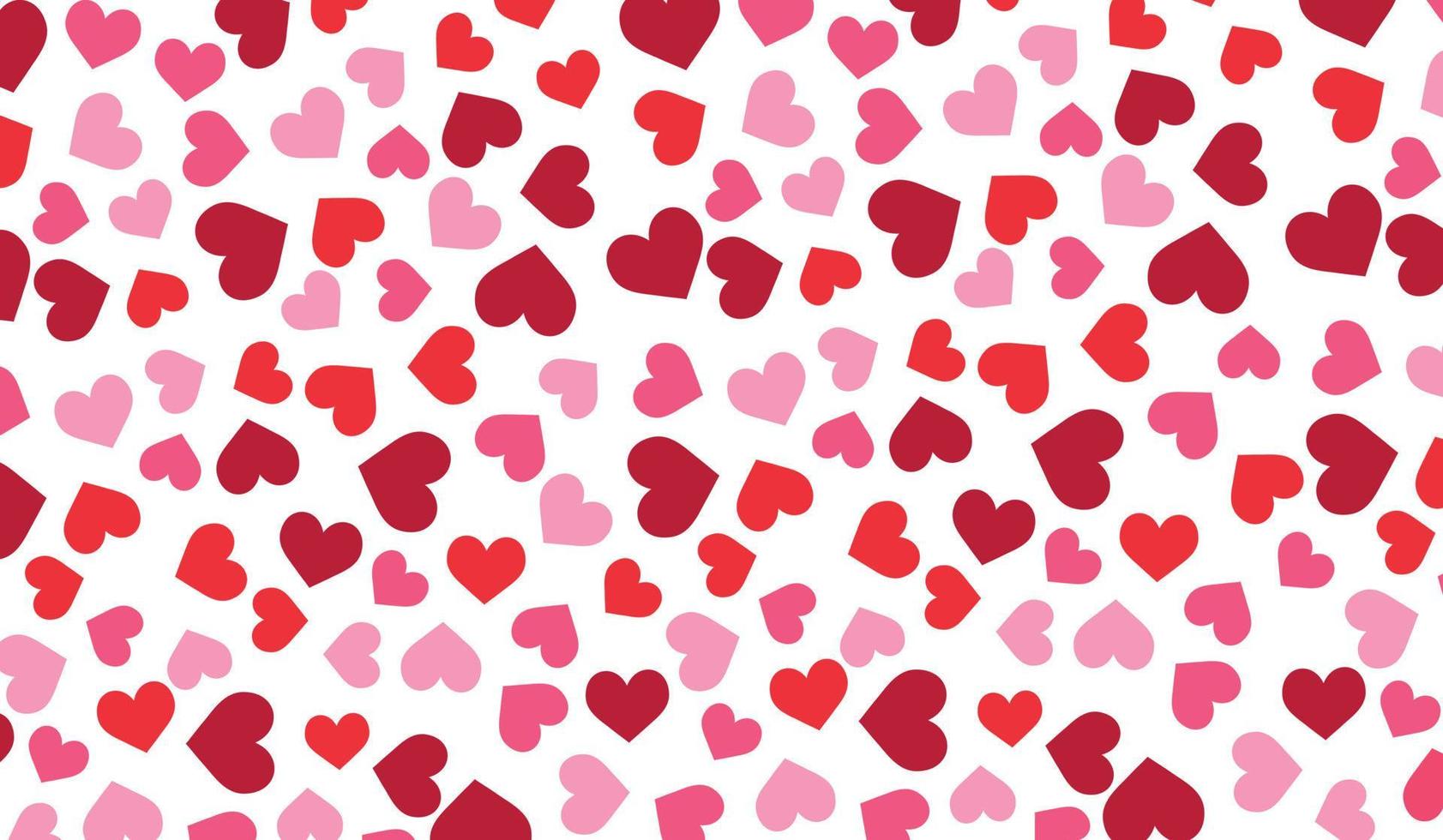 abstraktes nahtloses Muster mit rosa Herzen auf weißem Hintergrund. universeller Druck. vektor