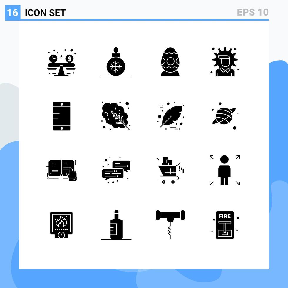 användare gränssnitt packa av 16 grundläggande fast glyfer av skola mobil påsk lösning pengar redigerbar vektor design element