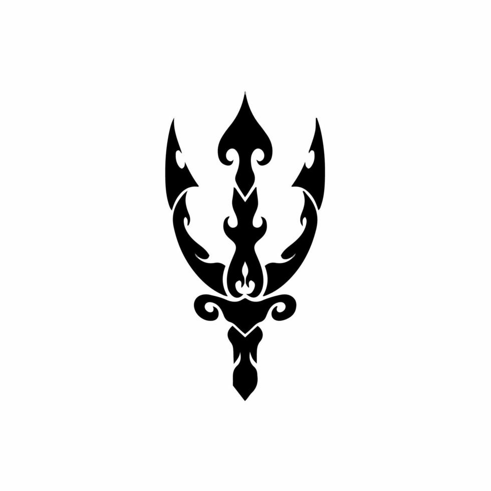 treudd symbol logotyp. stam- tatuering design. stencil vektor illustration