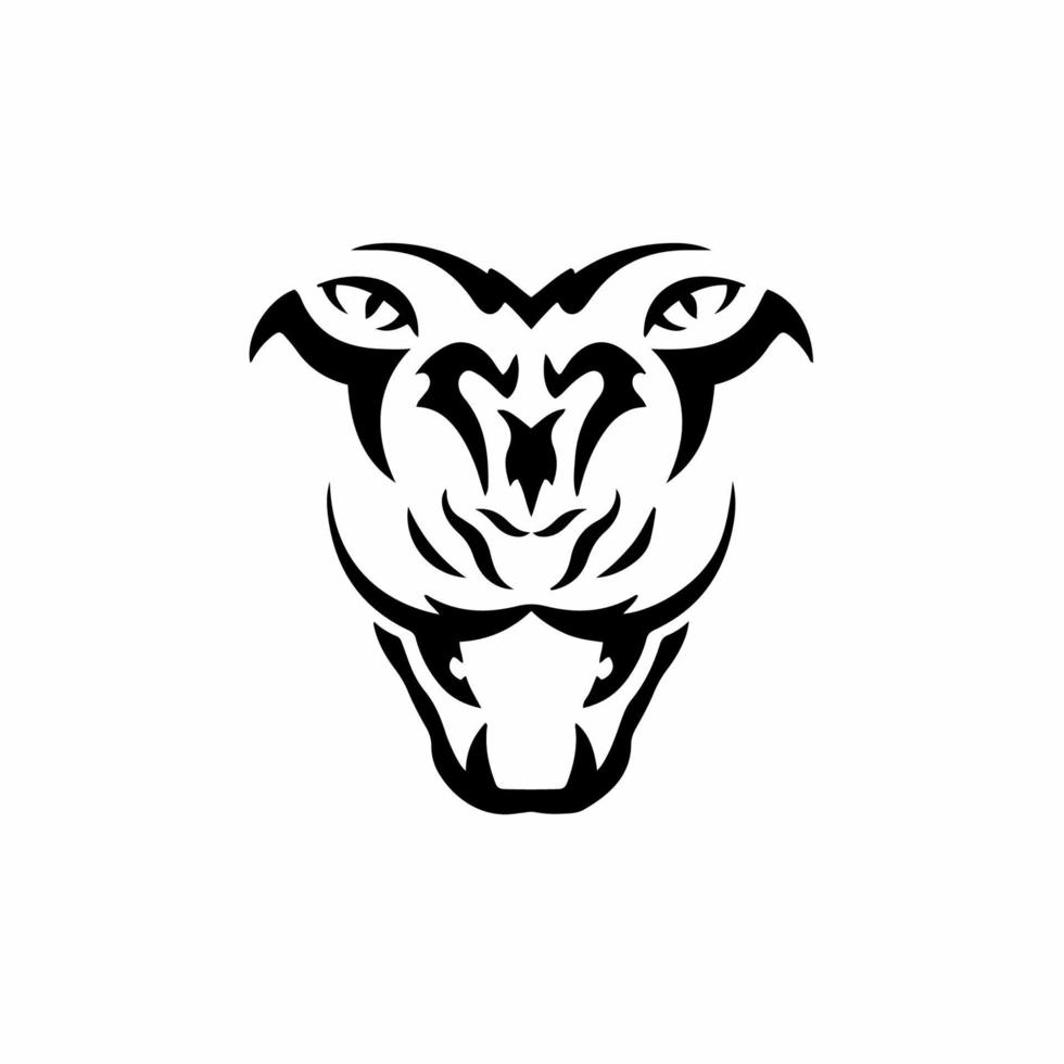 Tiger-Symbol-Logo. Stammes-Tattoo-Design. Schablonenvektorillustration vektor