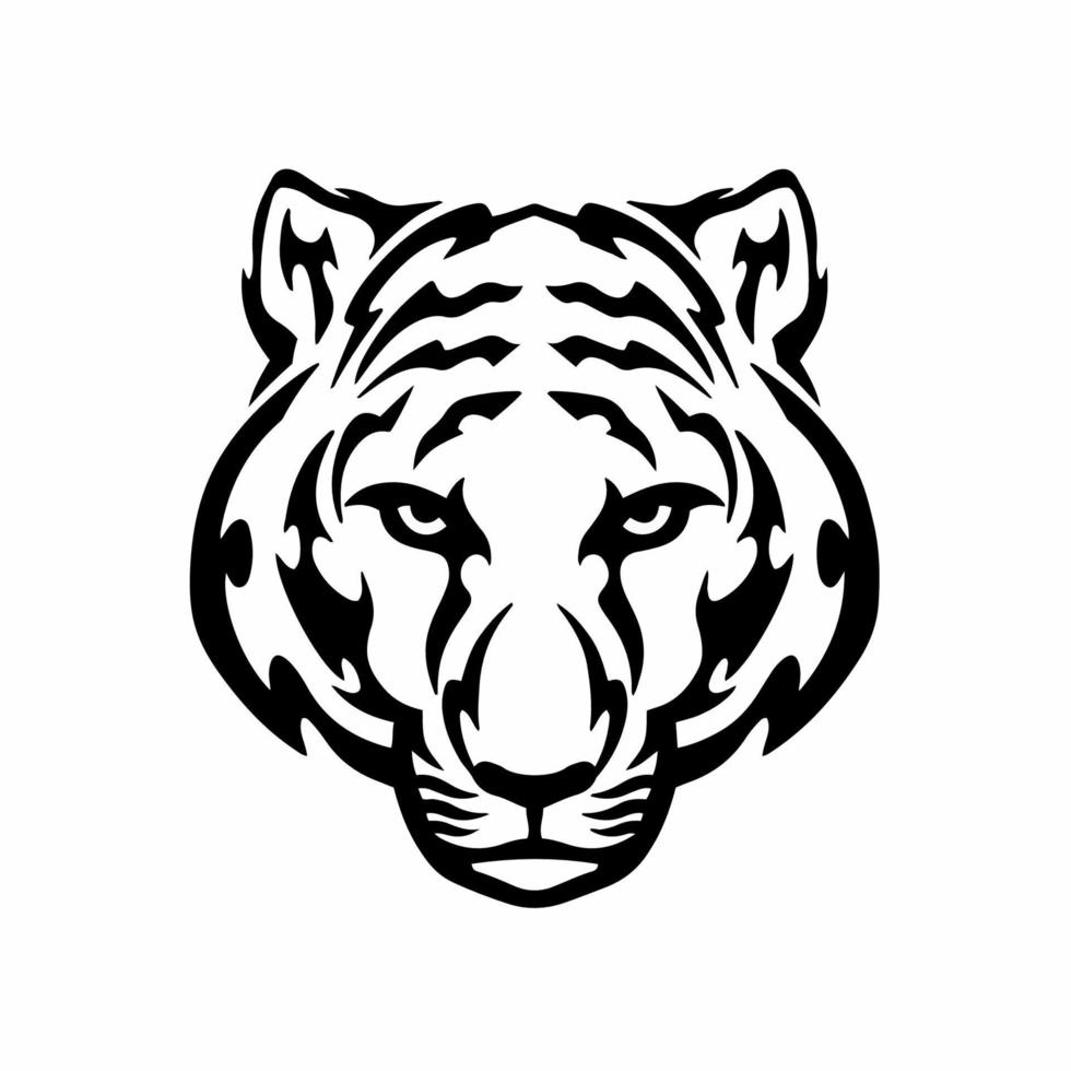 tiger symbol logotyp. stam- tatuering design. stencil vektor illustration