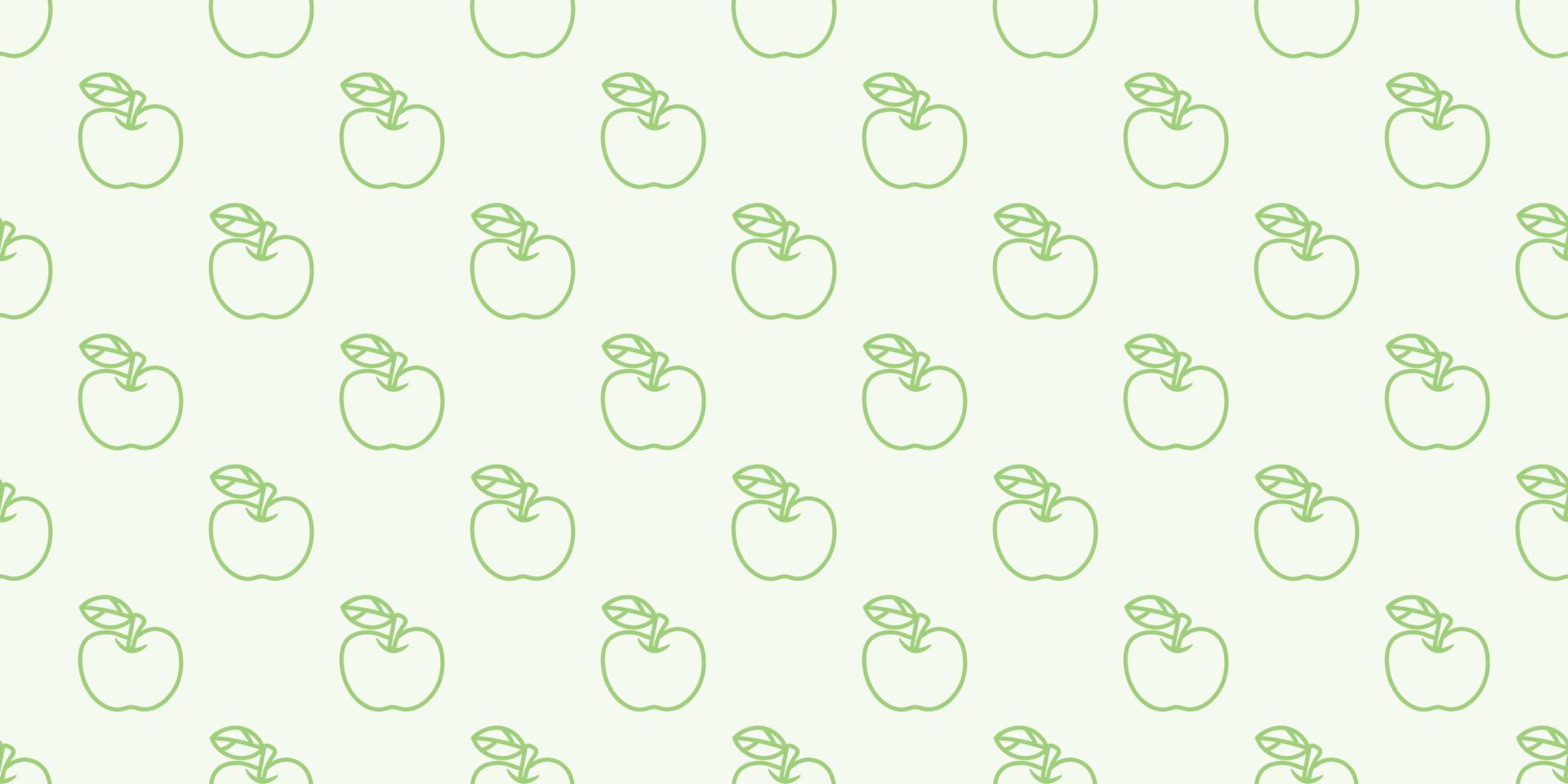 grüne Äpfel nahtlose Wiederholungsmuster Vektor Hintergrund