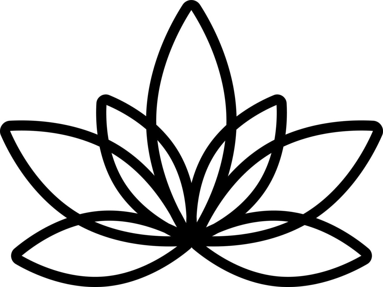 Lotus flaches Symbol, Vektorlogo vektor