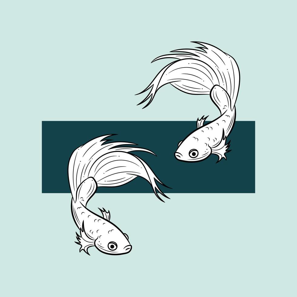 betta fisk illustration siamese stridande fisk vektor