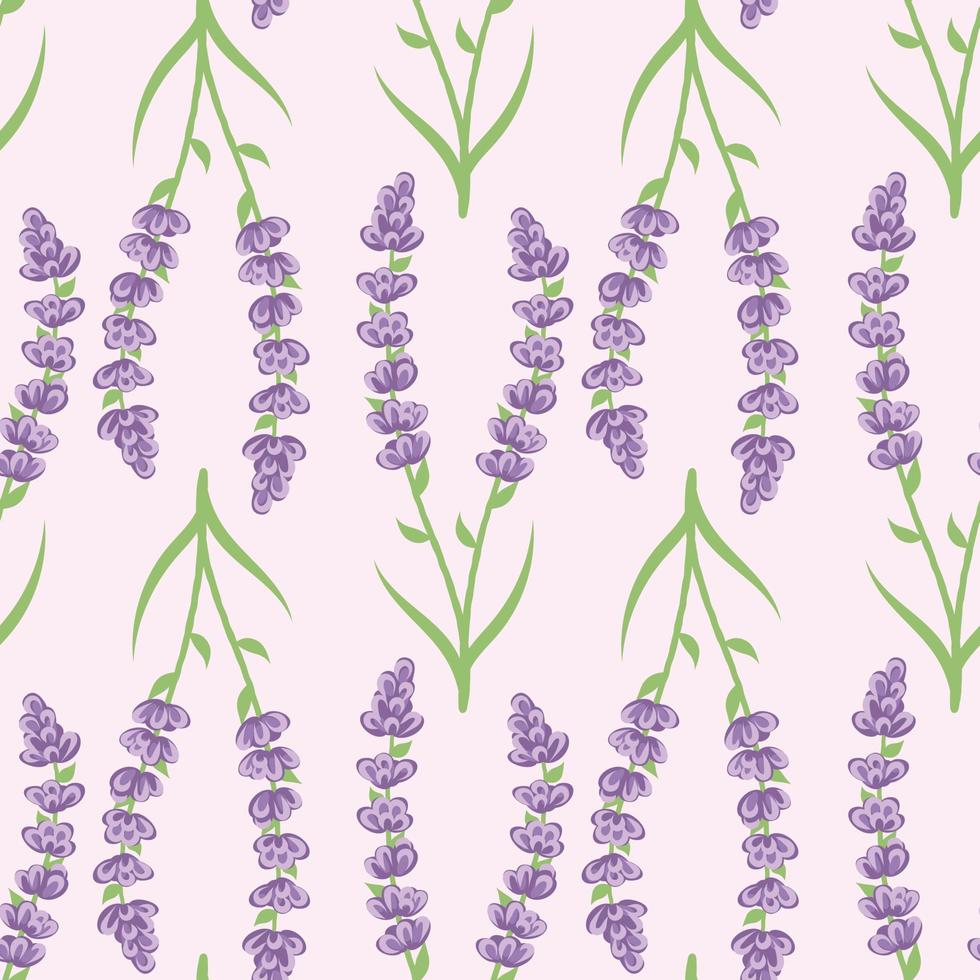 söt blommig lavendel sömlös upprepa mönster bakgrund vektor. vektor