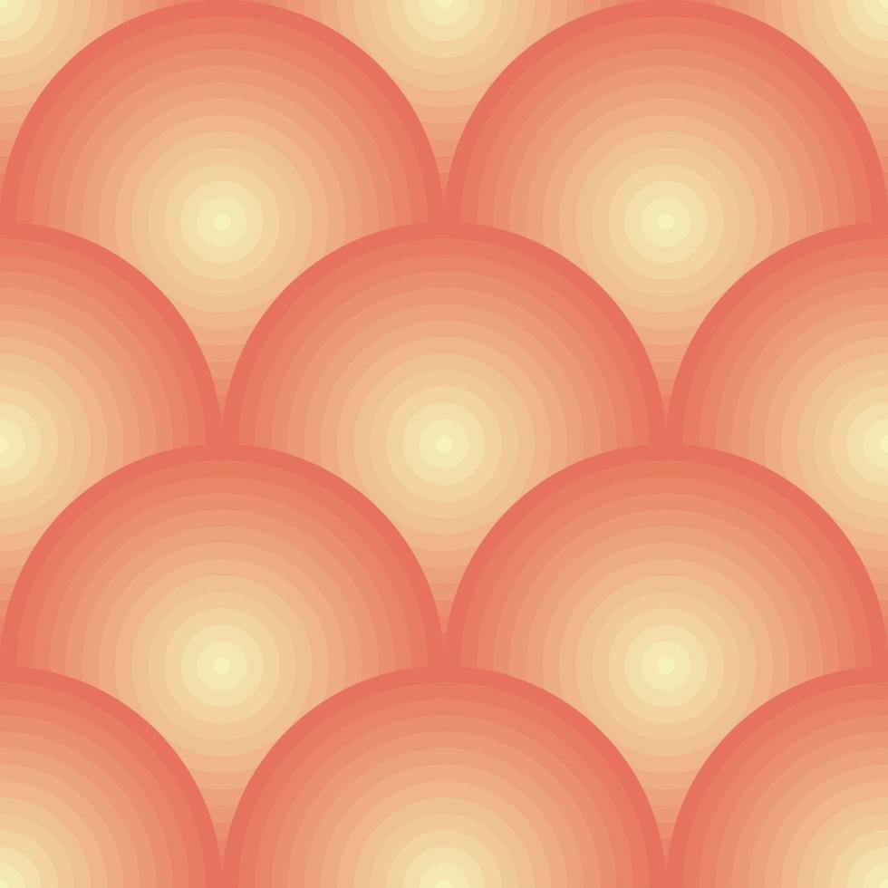 orange och gul lutning mönster, upprepa cirklar vektor
