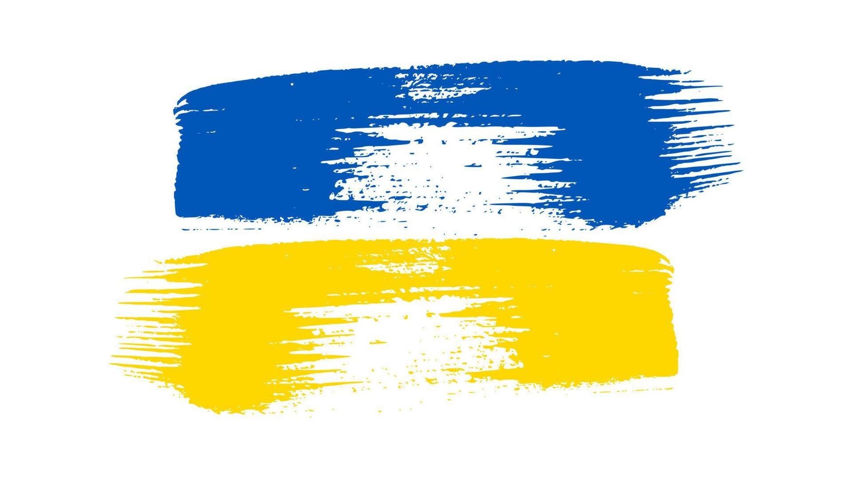 ukrainska nationell flagga i grunge stil vektor