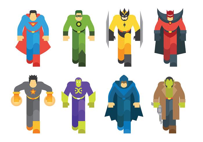 Superhelden Vektor Icons