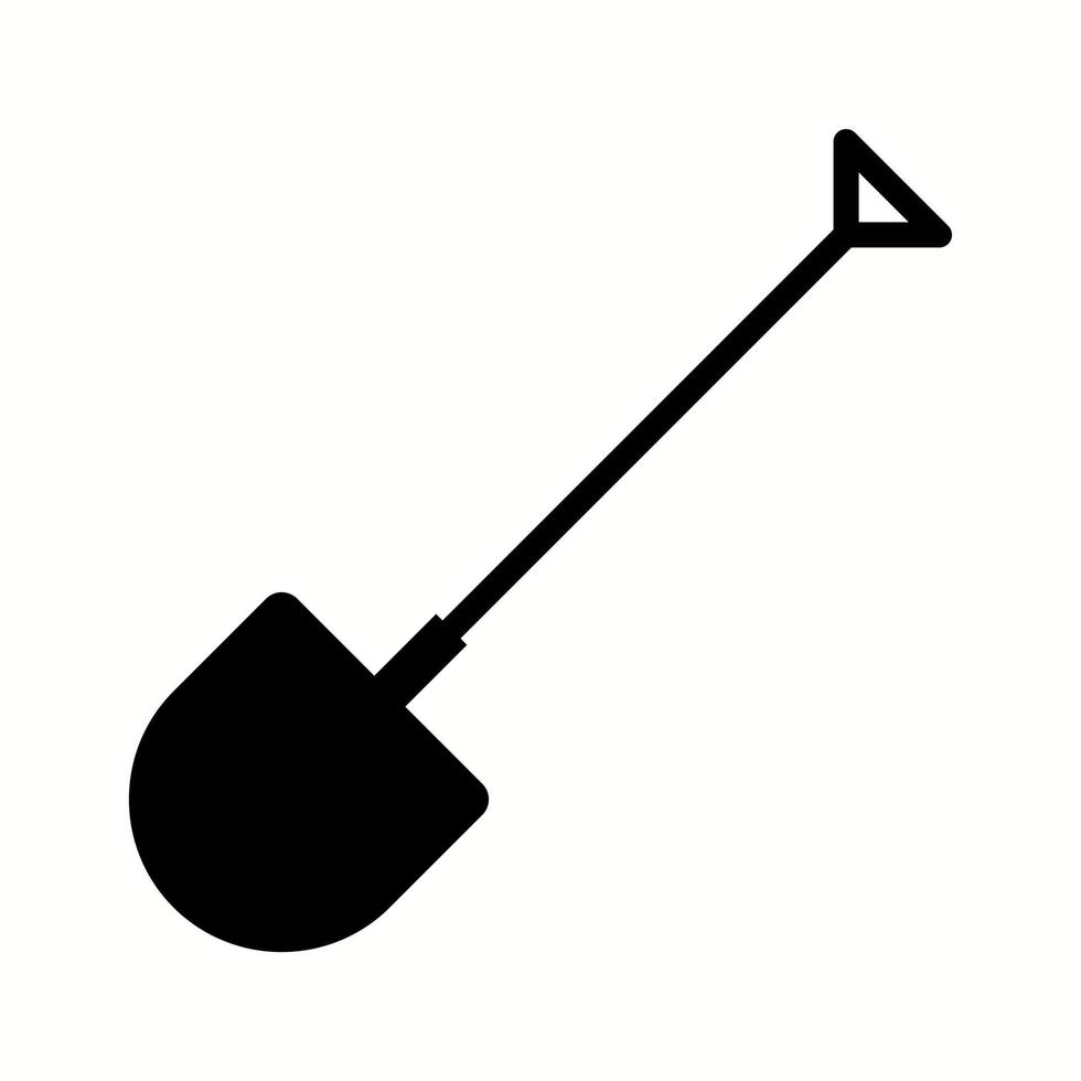 einzigartiges Schaufel-Vektor-Glyphen-Symbol vektor
