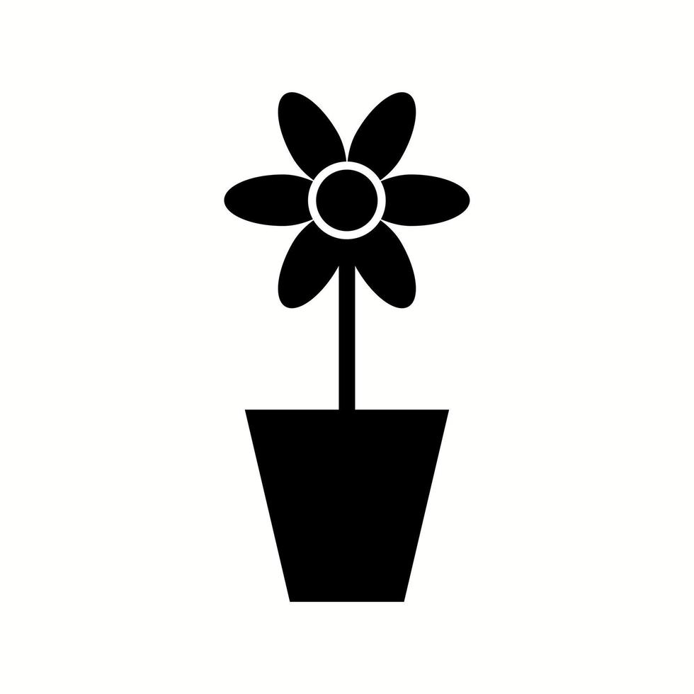 Einzigartige Pflanze im Topfvektor-Glyphen-Symbol vektor