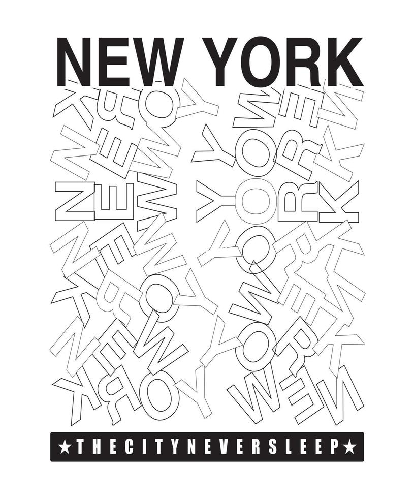 ny york t-shirt design.eps vektor