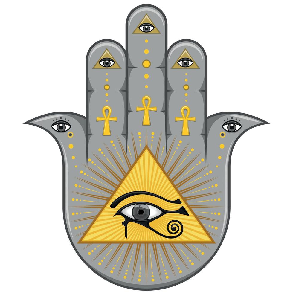 Design des Hamsa-Schutzsymbols vektor