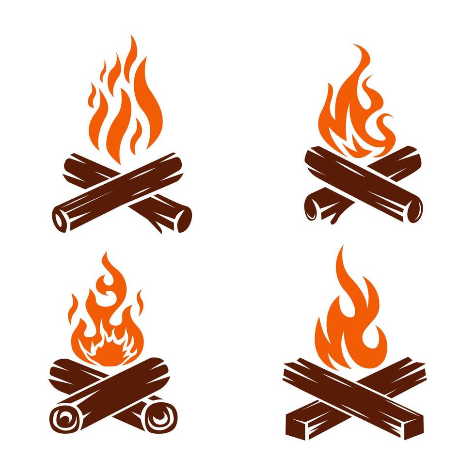 Lagerfeuer-Logo-Sammlung vektor