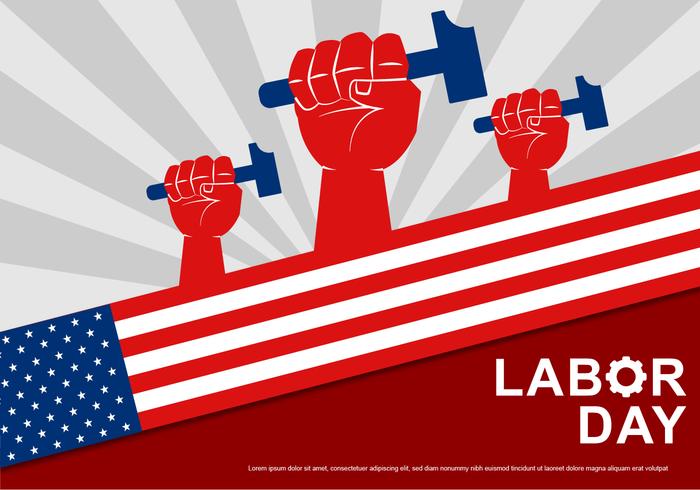 Labour Day Card Vector