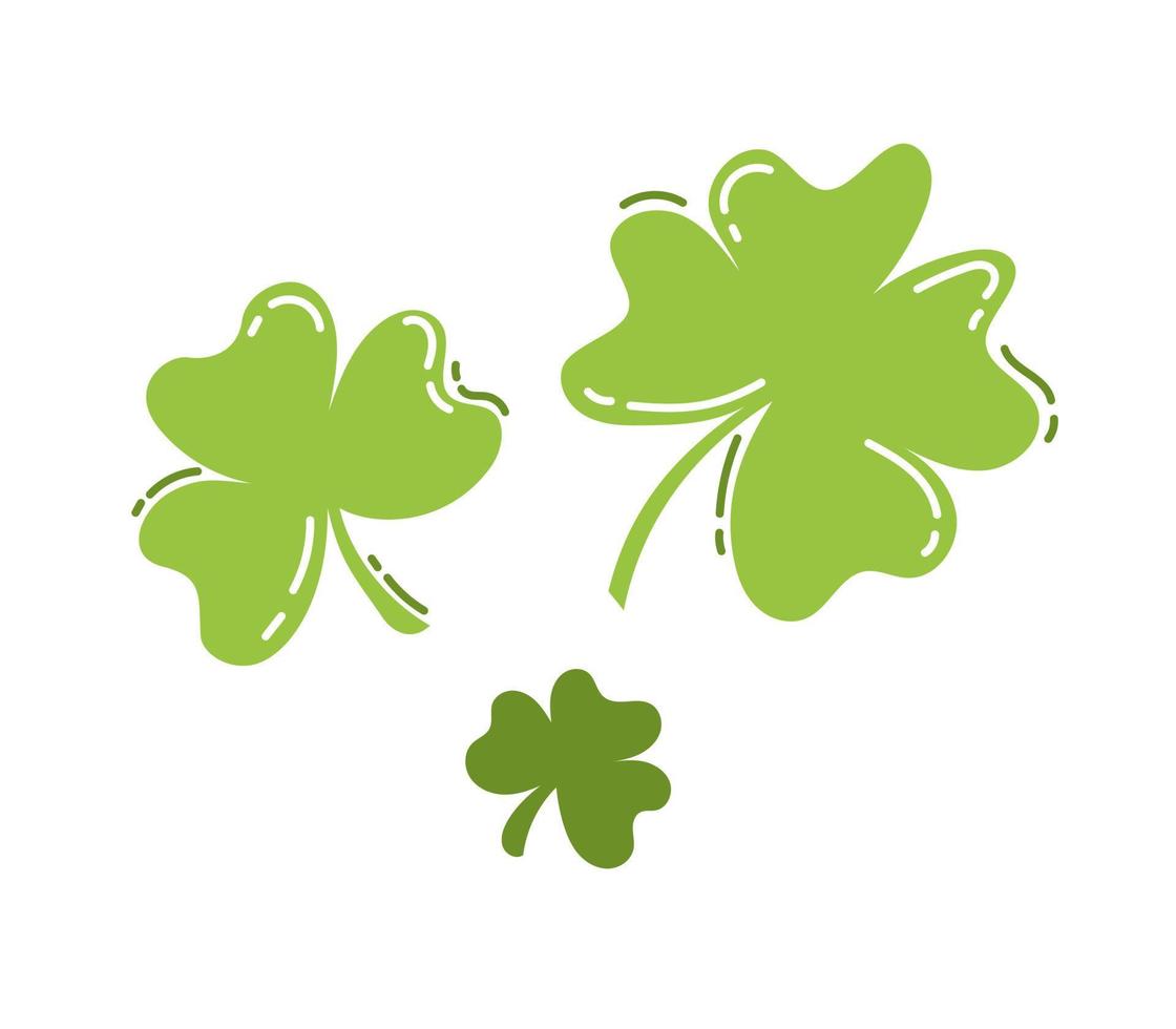 grön klöver st. Patricks dag vektor illustration platt stil