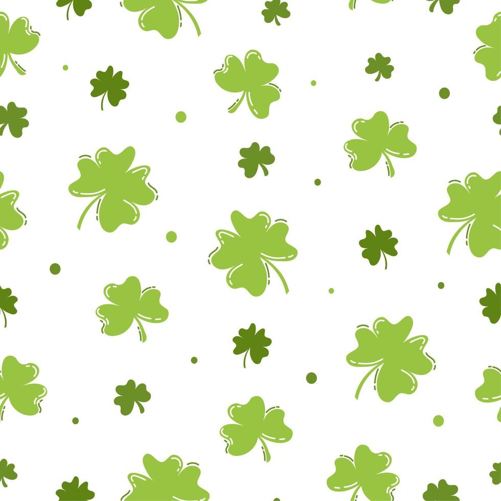 Muster mit Kleeblättern st. patrick's day vektorillustration flachen stil vektor