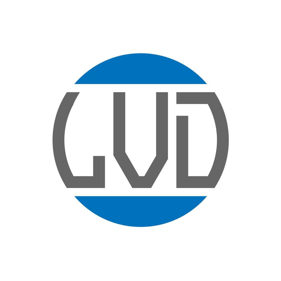 lvd brev logotyp design på vit bakgrund. lvd kreativ initialer cirkel logotyp begrepp. lvd brev design. vektor