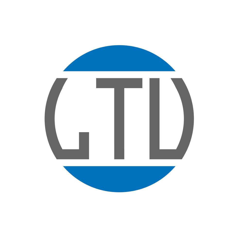 ltu-Brief-Logo-Design auf weißem Hintergrund. ltu kreative Initialen Kreis Logo-Konzept. ltu Briefgestaltung. vektor