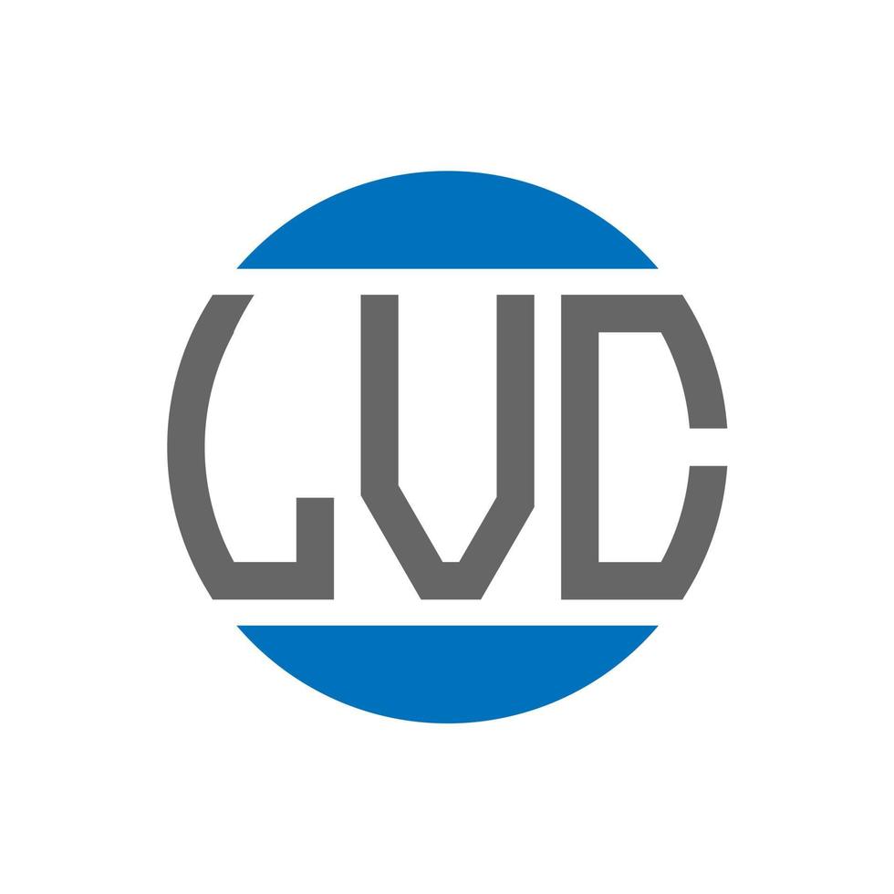 Lvc-Brief-Logo-Design auf weißem Hintergrund. lvc creative initials circle logo-konzept. Lvc-Briefgestaltung. vektor