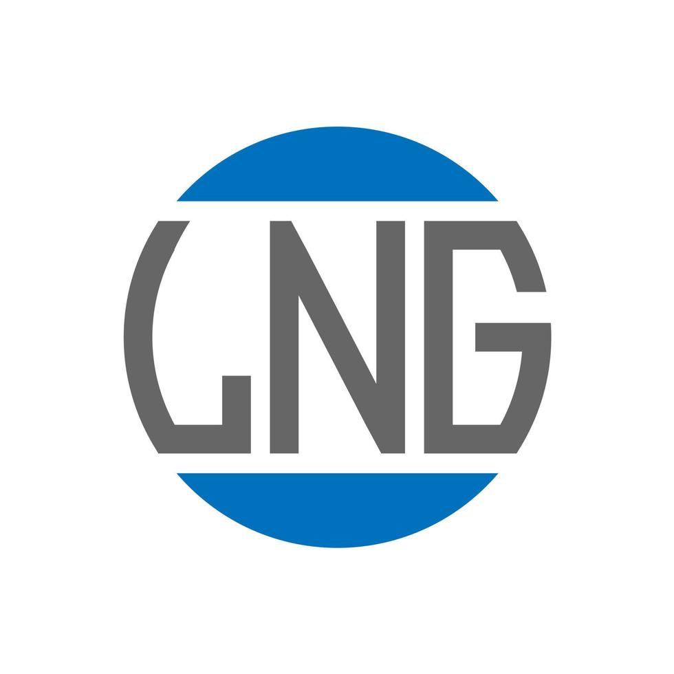 Lng-Brief-Logo-Design auf weißem Hintergrund. lng kreative Initialen Kreis Logo-Konzept. lng Briefgestaltung. vektor