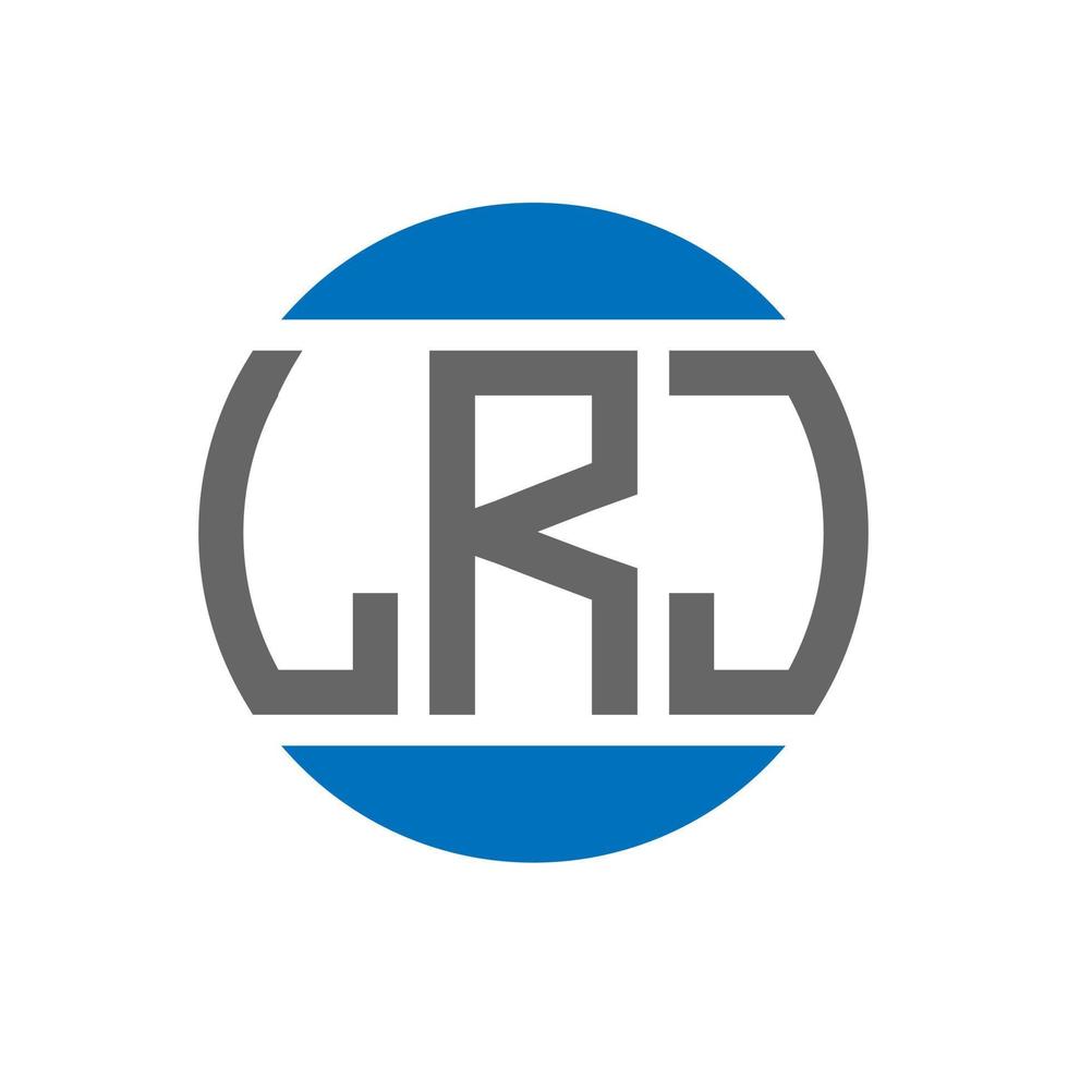 lrj-Buchstaben-Logo-Design auf weißem Hintergrund. lrj kreative Initialen Kreis Logo-Konzept. lrj Briefgestaltung. vektor