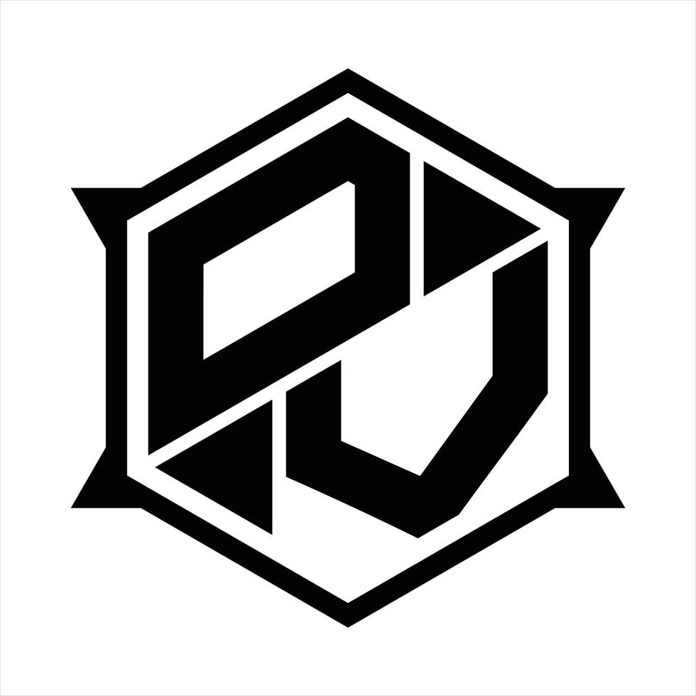 ov-Logo-Monogramm-Design-Vorlage vektor