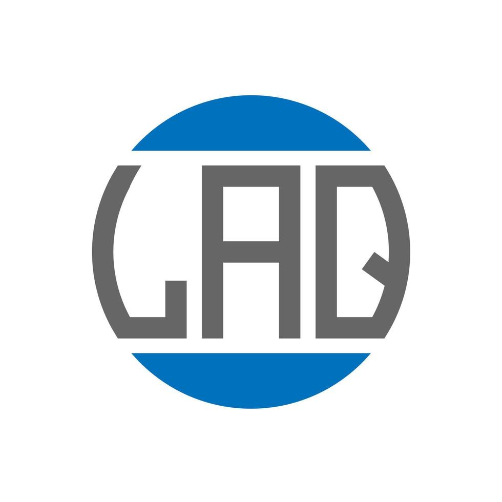 laq-Buchstaben-Logo-Design auf weißem Hintergrund. laq kreative Initialen Kreis Logo-Konzept. laq Briefgestaltung. vektor