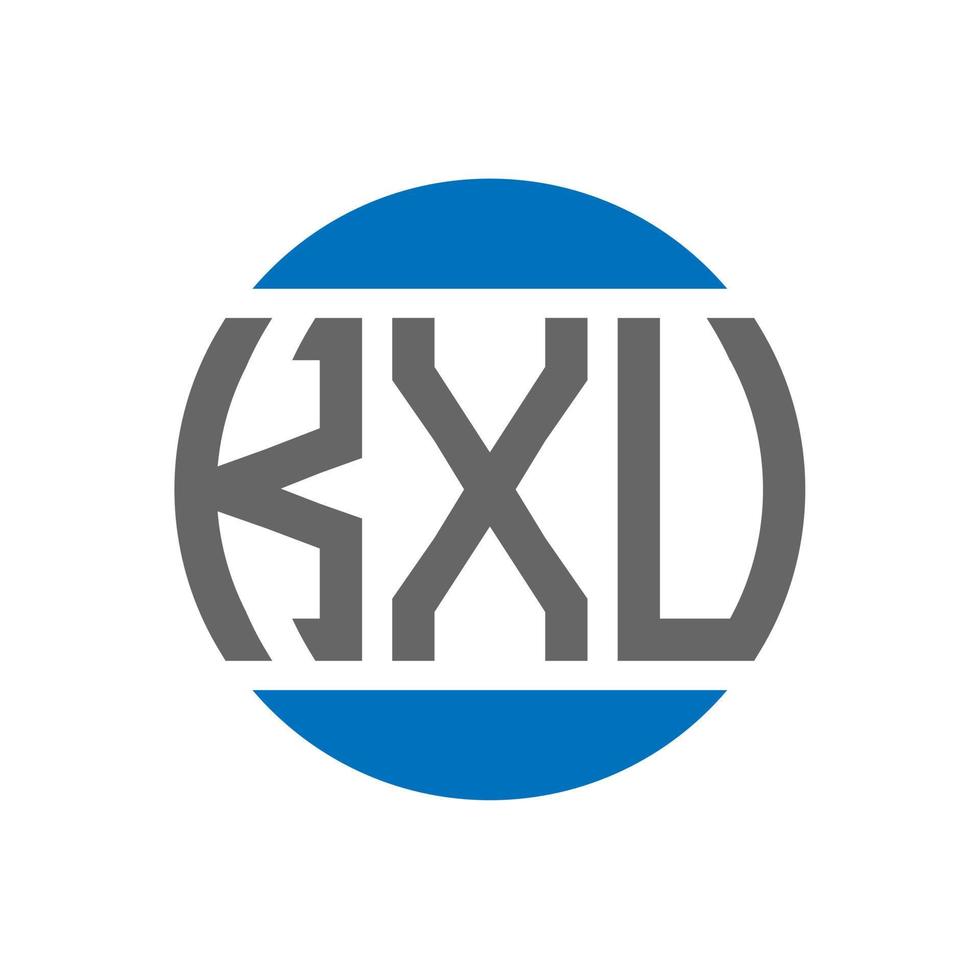 kxu-Buchstaben-Logo-Design auf weißem Hintergrund. kxu kreative Initialen Kreis Logo-Konzept. kxu Briefdesign. vektor