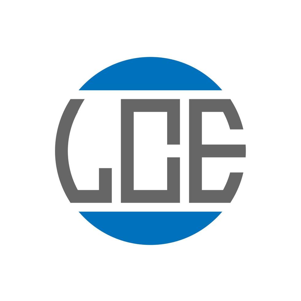 lce-Brief-Logo-Design auf weißem Hintergrund. lce kreative Initialen Kreis Logo-Konzept. lce Briefgestaltung. vektor