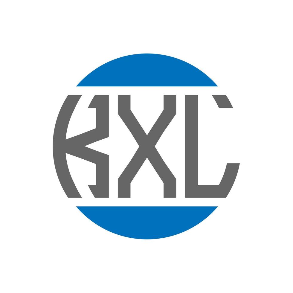 kxl-Brief-Logo-Design auf weißem Hintergrund. kxl kreative initialen kreis logokonzept. kxl-Briefdesign. vektor