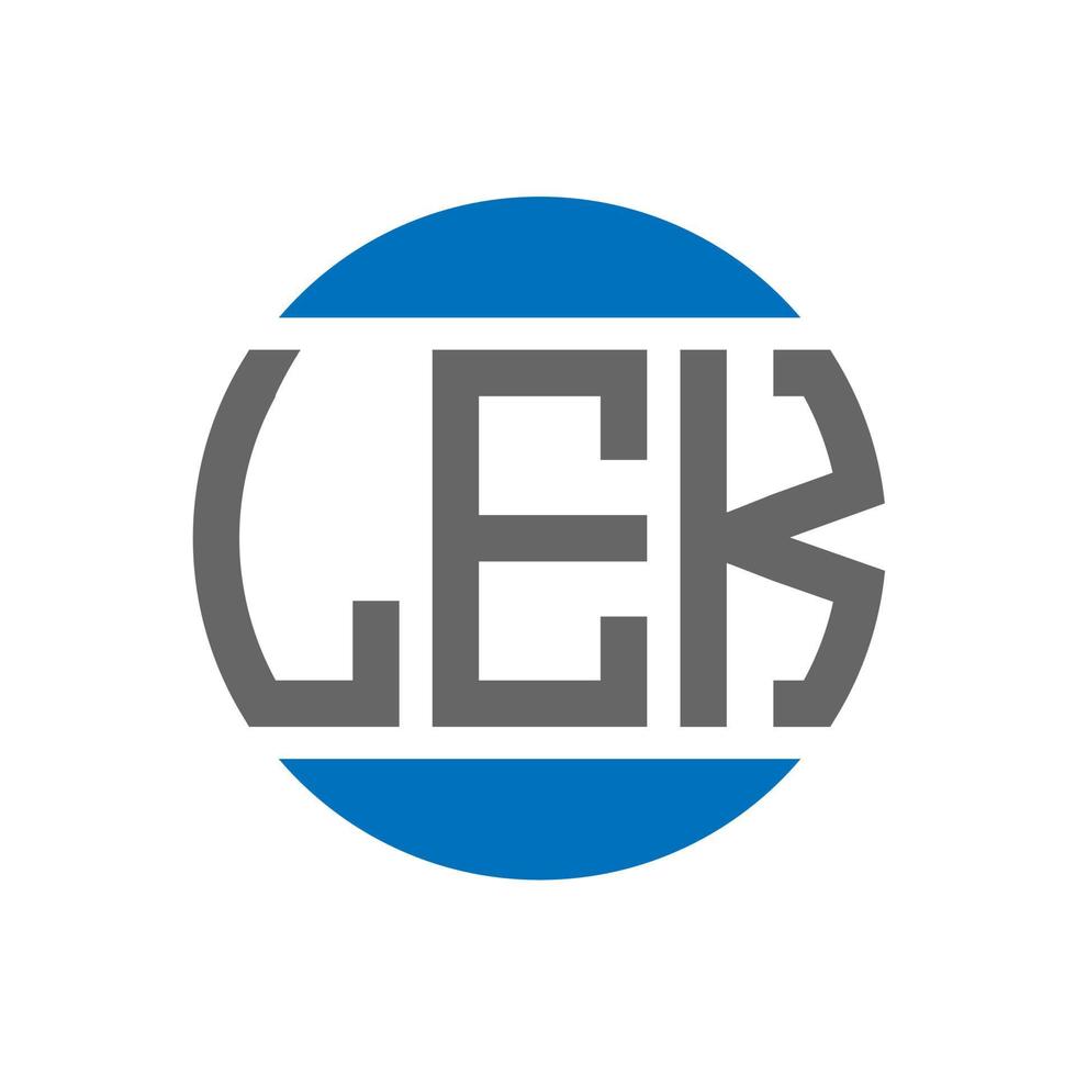 lek-Buchstaben-Logo-Design auf weißem Hintergrund. lek kreative Initialen Kreis Logo-Konzept. Lek-Buchstaben-Design. vektor