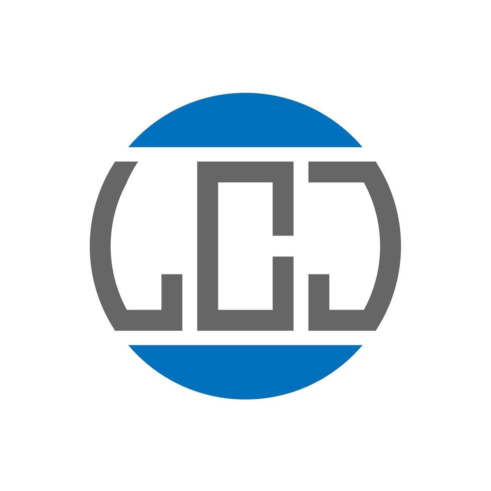 lcj-Buchstaben-Logo-Design auf weißem Hintergrund. lcj kreative Initialen Kreis Logo-Konzept. lcj Briefgestaltung. vektor