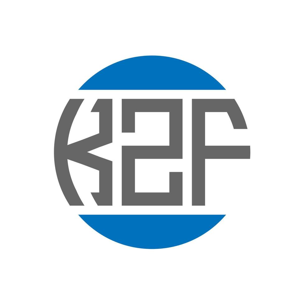 kzf brev logotyp design på vit bakgrund. kzf kreativ initialer cirkel logotyp begrepp. kzf brev design. vektor