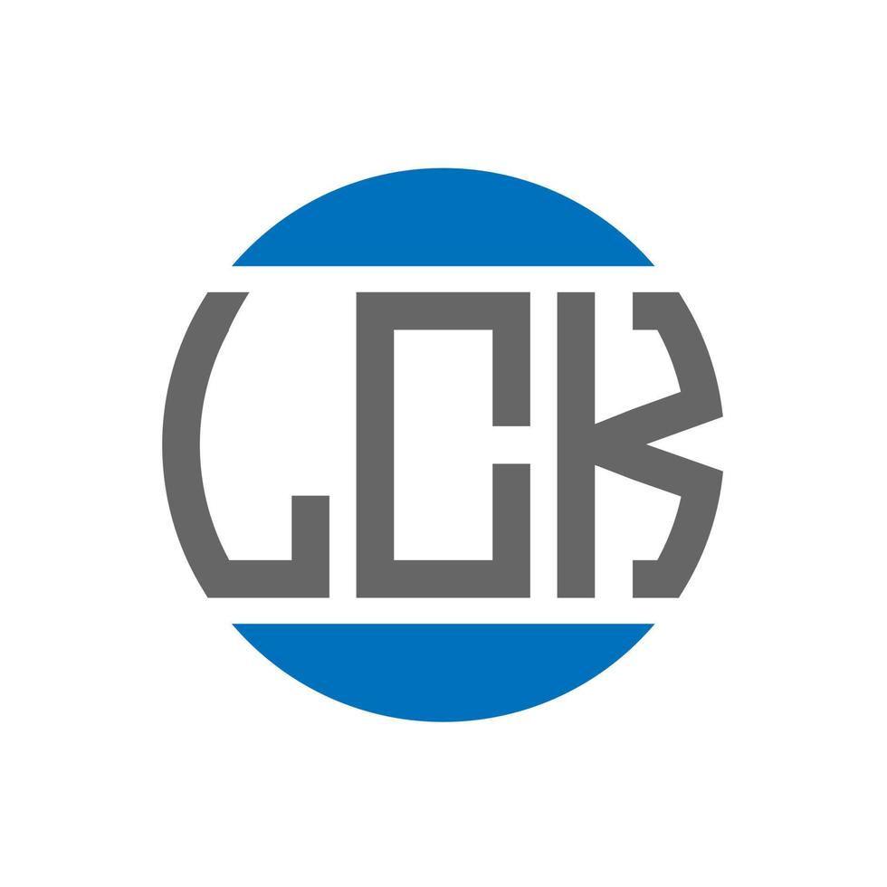 Lck-Brief-Logo-Design auf weißem Hintergrund. Lck kreative Initialen Kreis Logo-Konzept. Lck-Briefgestaltung. vektor