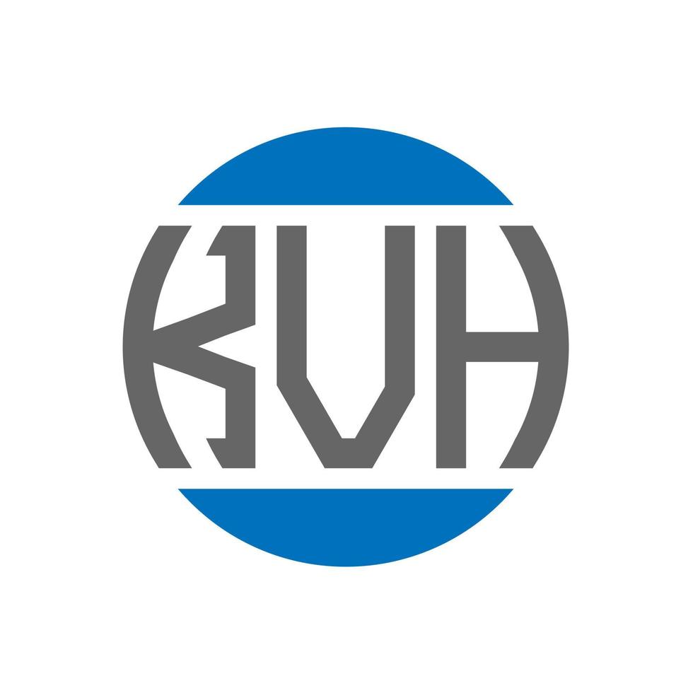 Kvh-Brief-Logo-Design auf weißem Hintergrund. kvh creative initials circle logo-konzept. kvh Briefgestaltung. vektor