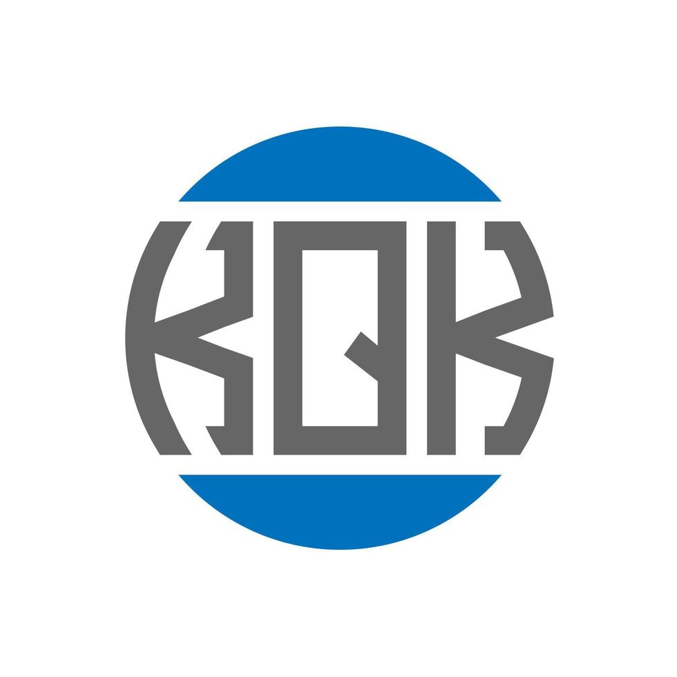 kqk-Buchstaben-Logo-Design auf weißem Hintergrund. kqk kreative Initialen Kreis Logo-Konzept. kqk Briefdesign. vektor