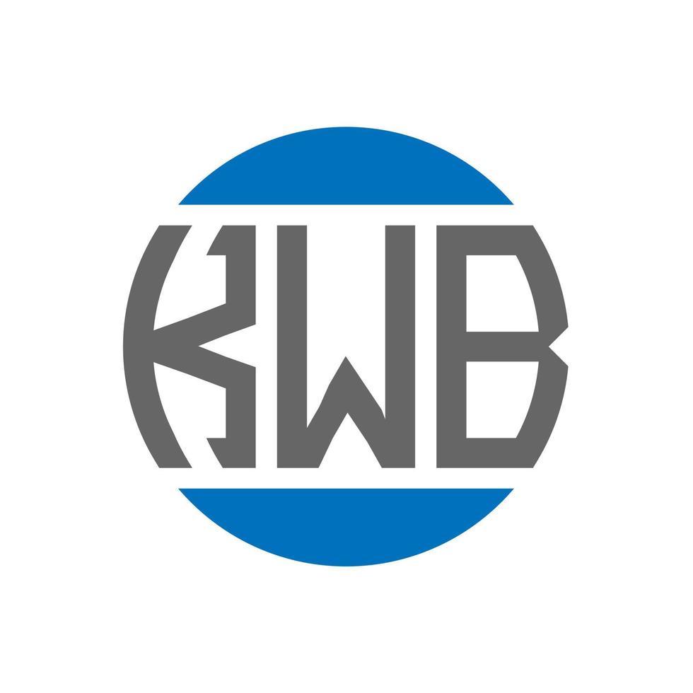 kwb-Brief-Logo-Design auf weißem Hintergrund. kwb kreative Initialen Kreis Logo-Konzept. kwb Briefgestaltung. vektor