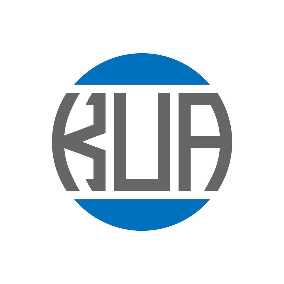 kua brev logotyp design på vit bakgrund. kua kreativ initialer cirkel logotyp begrepp. kua brev design. vektor