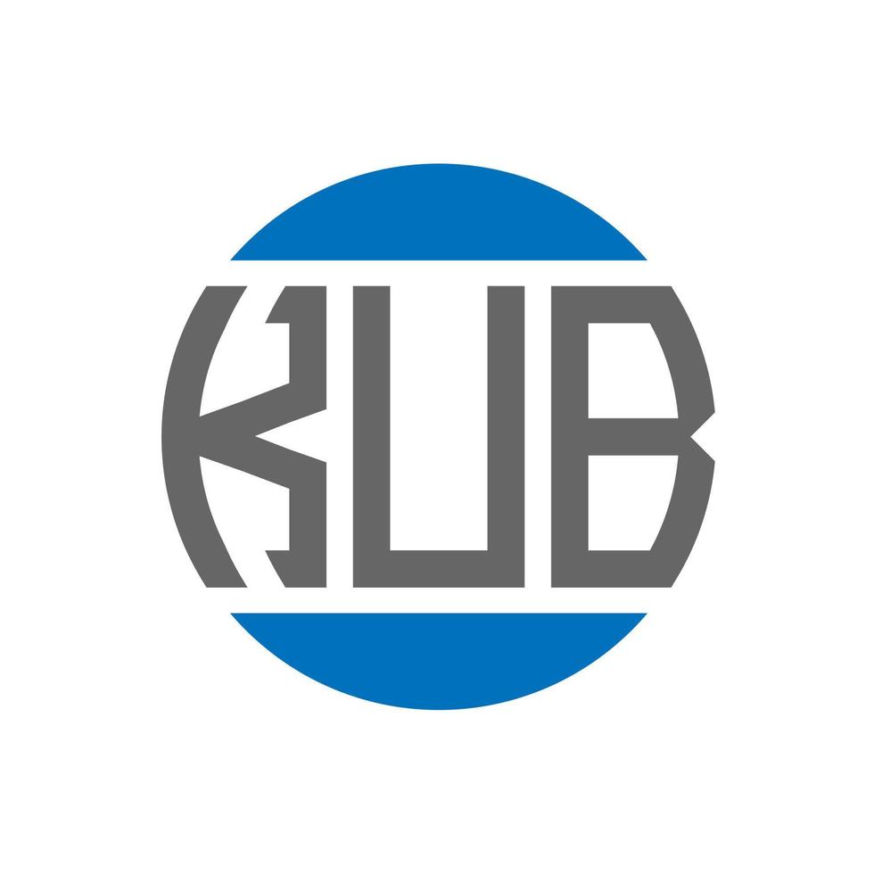 kub-Brief-Logo-Design auf weißem Hintergrund. kub kreative Initialen Kreis Logo-Konzept. kub Briefgestaltung. vektor