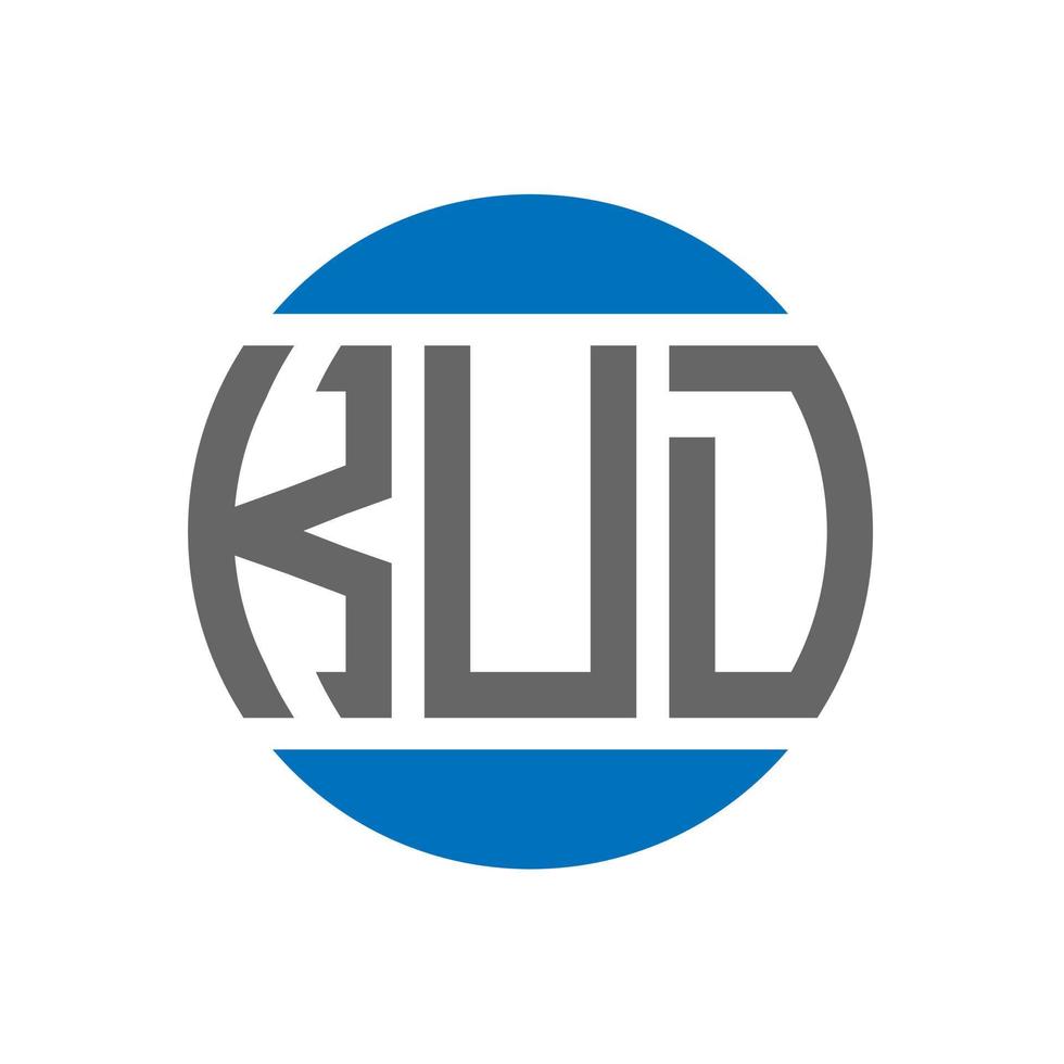 Kud-Brief-Logo-Design auf weißem Hintergrund. kud kreative initialen kreis logokonzept. Kud-Buchstaben-Design. vektor