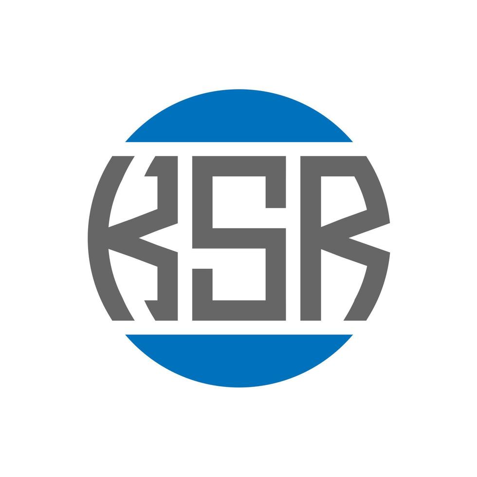 ksr-Brief-Logo-Design auf weißem Hintergrund. ksr creative initials circle logo-konzept. ksr Briefgestaltung. vektor