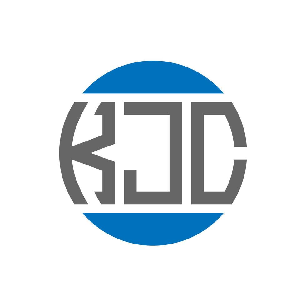 kjc-Brief-Logo-Design auf weißem Hintergrund. kjc kreative initialen kreis logokonzept. kjc Briefgestaltung. vektor