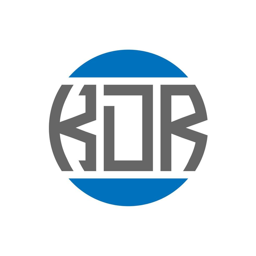 kdr-Brief-Logo-Design auf weißem Hintergrund. kdr creative initials circle logo-konzept. kdr Briefgestaltung. vektor