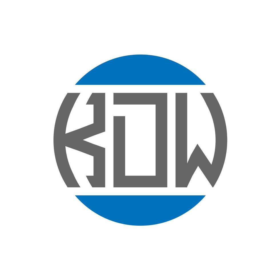 kdw-Brief-Logo-Design auf weißem Hintergrund. kdw creative initials circle logo-konzept. kdw Briefgestaltung. vektor