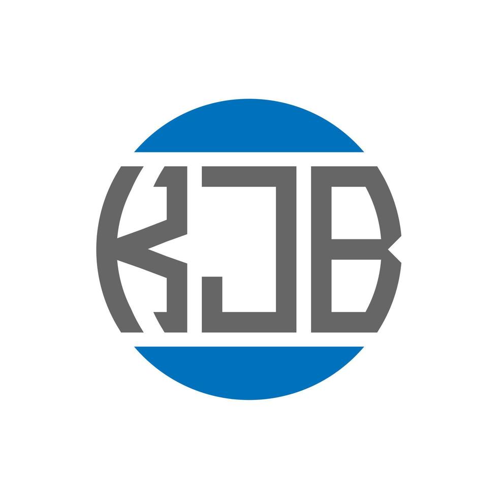kjb brev logotyp design på vit bakgrund. kjb kreativ initialer cirkel logotyp begrepp. kjb brev design. vektor