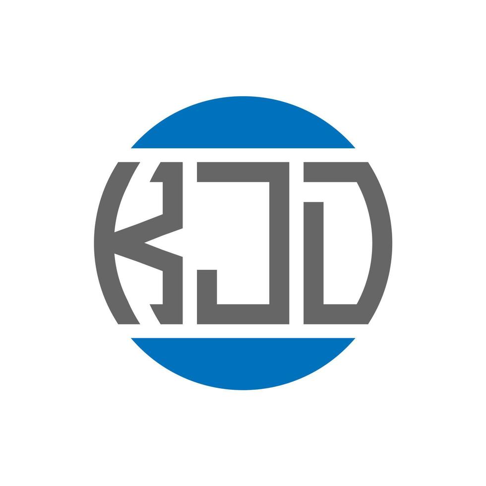 kjd-Buchstaben-Logo-Design auf weißem Hintergrund. kjd kreative initialen kreis logokonzept. kjd Briefdesign. vektor