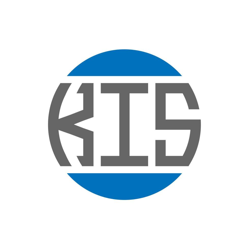 kis brev logotyp design på vit bakgrund. kis kreativ initialer cirkel logotyp begrepp. kis brev design. vektor